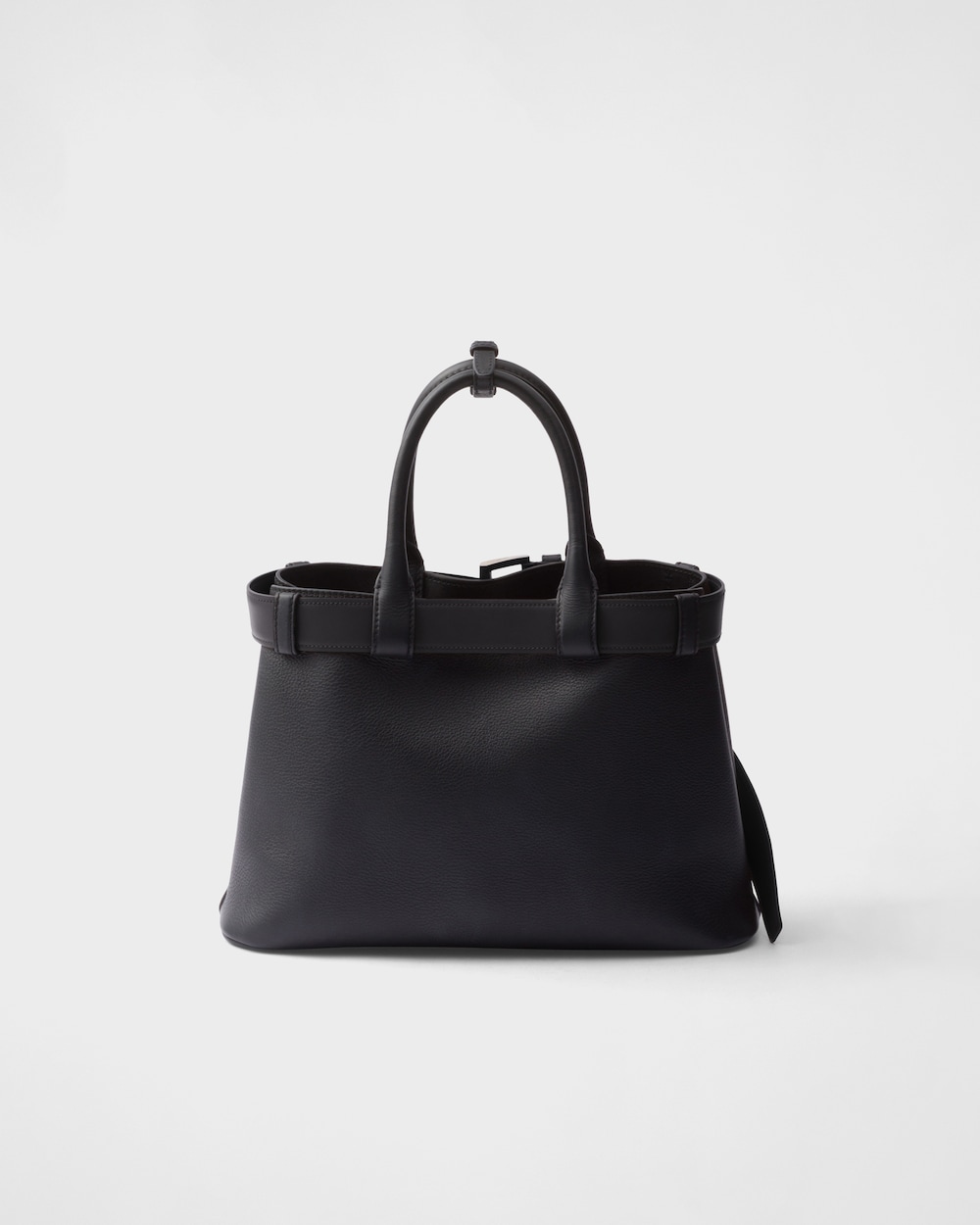 Prada Buckle Small Leather Handbag With Belt - Image 6